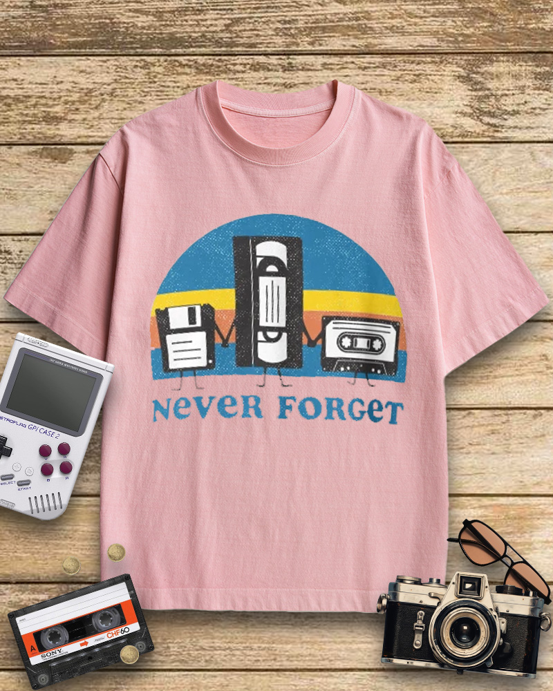 TheRetroTee Never Forget 1980s Cotton T-Shirt