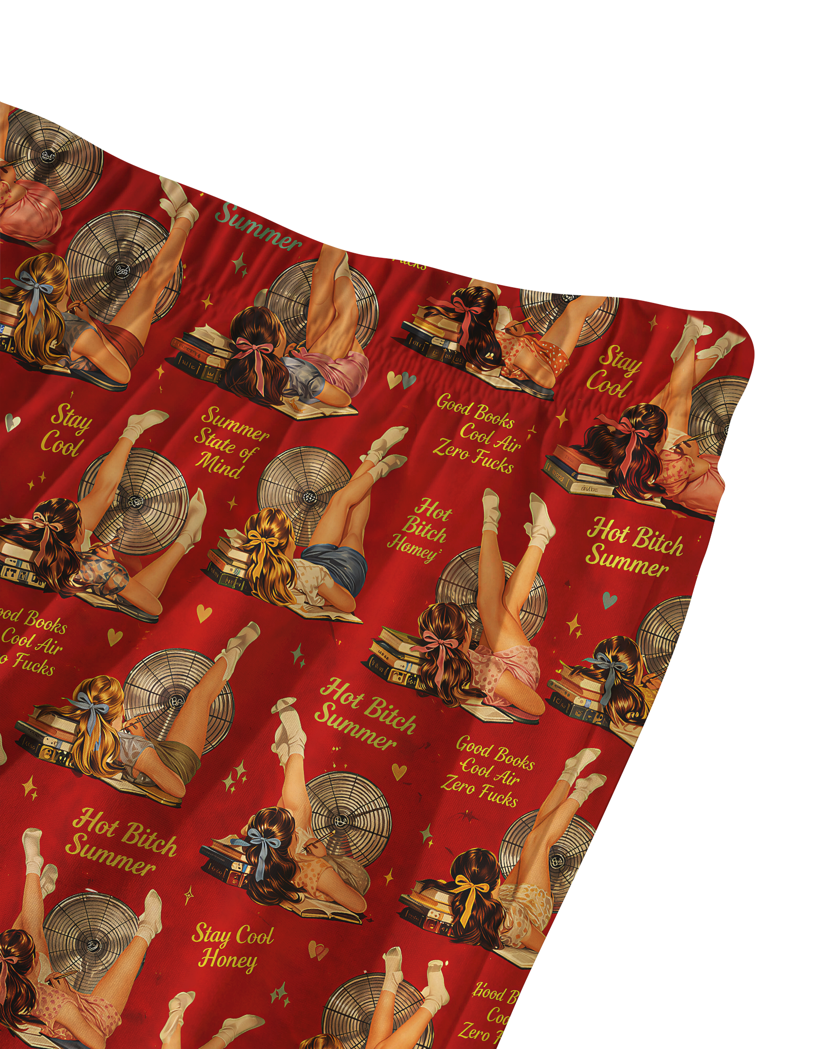 TheRetroTee Summer Pin Up Girl Vintage Pajama Set