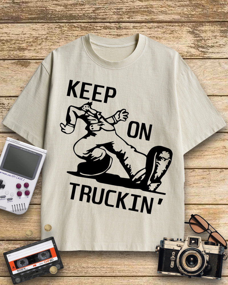 TheRetroTee 70s Keep On Truckin' Cotton T-Shirt