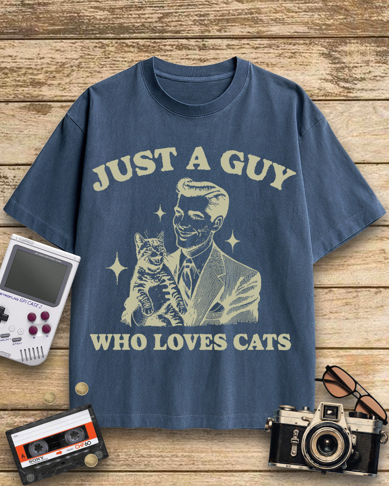 TheRetroTee Cat Lover 1960s Cotton T-Shirt