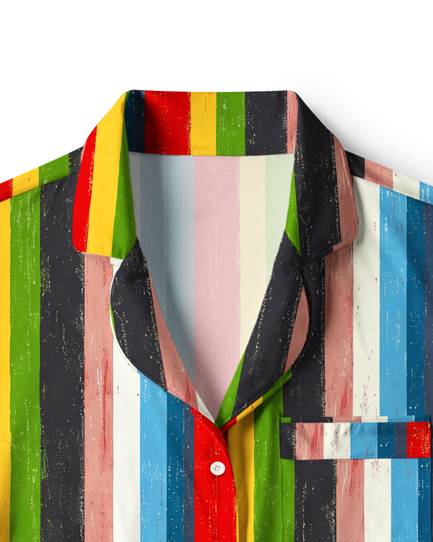 TheRetroTee Rainbow Distressed Stripe Vintage Pajama Set