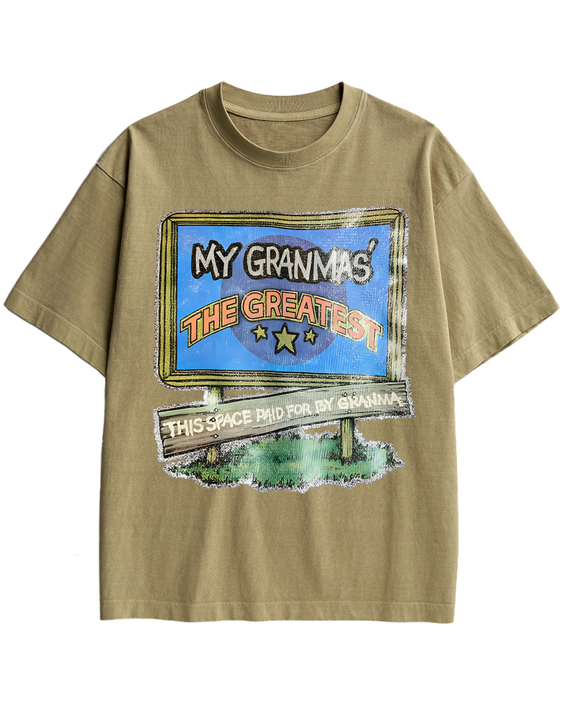 TheRetroTee 70s-80s Funny Greatest Grandma Cotton T-Shirt