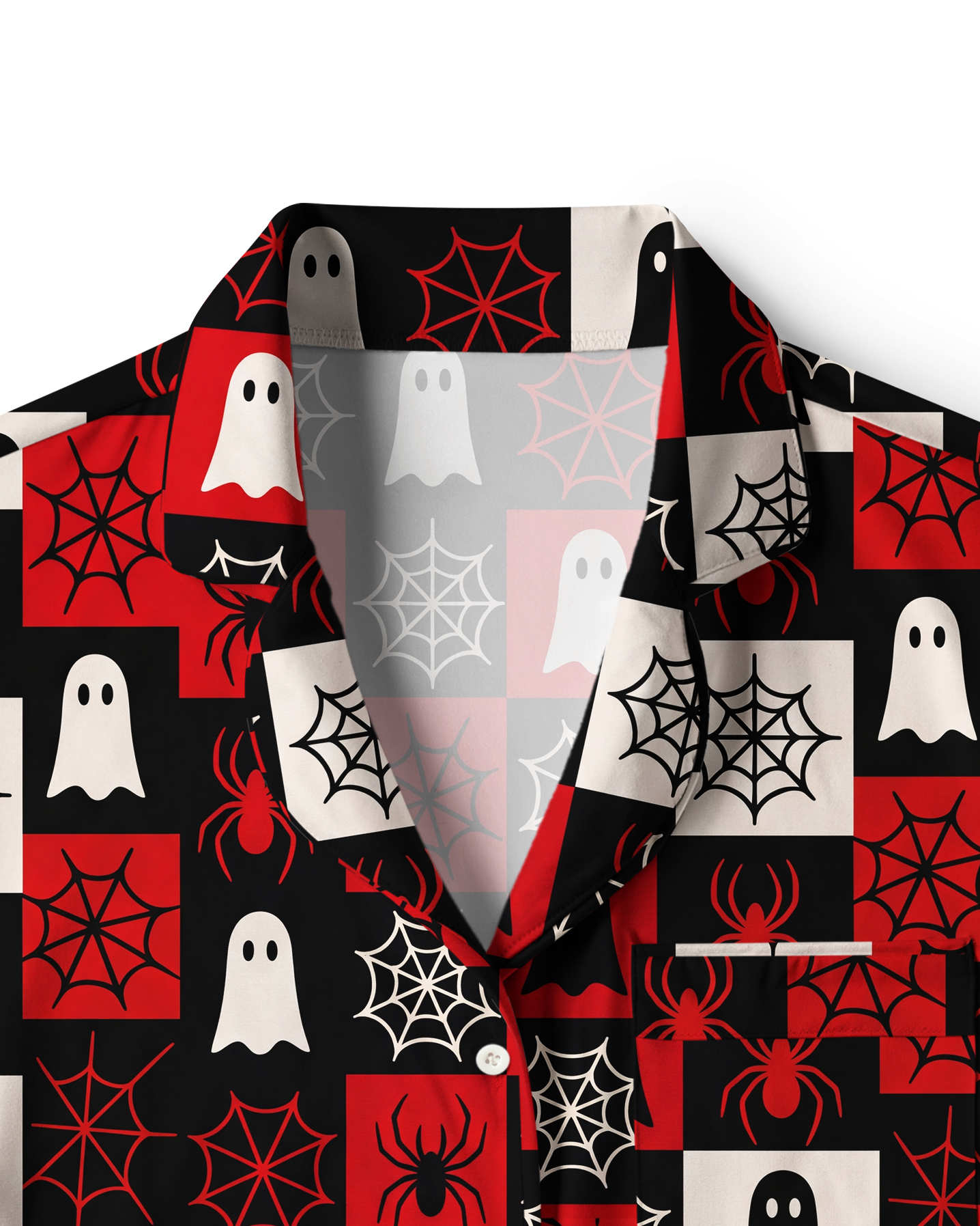 TheRetroTee Ghost Spider Checkered Vintage Pajama Set