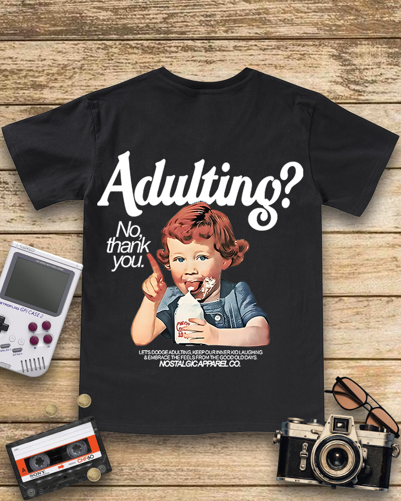 TheRetroTee Adulting No, thanks  V-neck T-Shirt