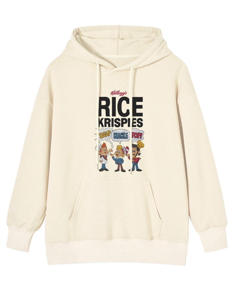 TheRetroTee Rice Krispies Snap, Crackle, and Pop 1970s Cotton Hoodie
