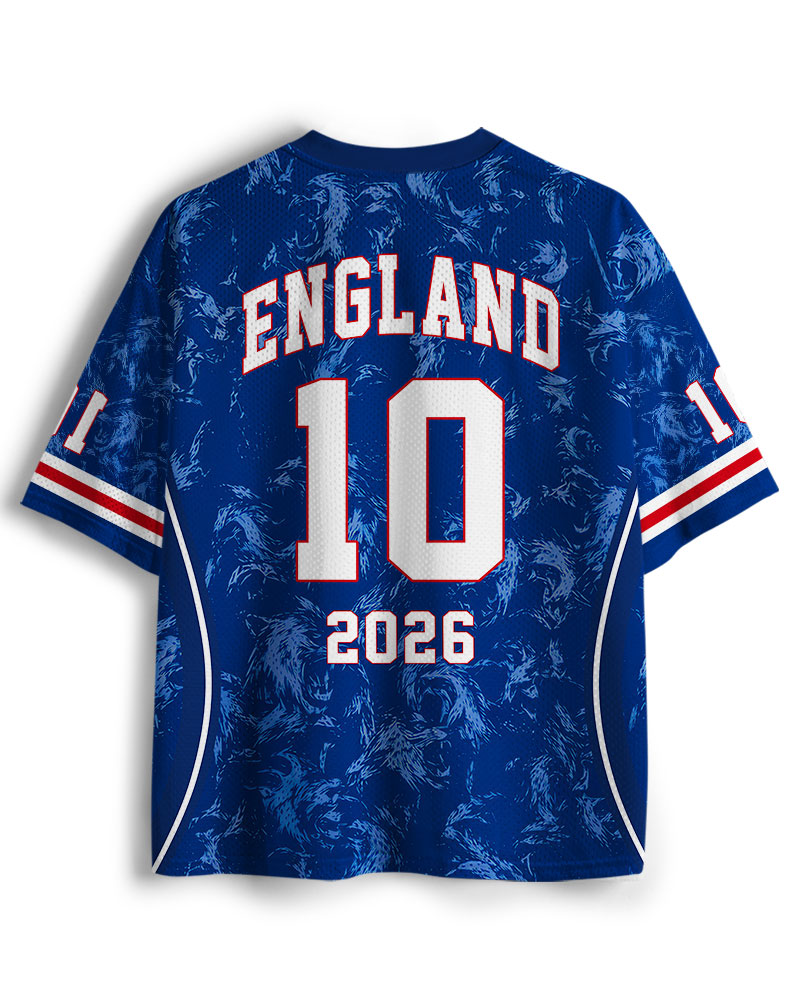 TheRetroTee England 26 Vintage Football Mesh Jersey