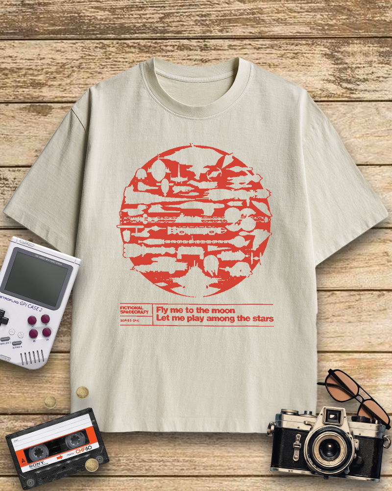 TheRetroTee Back Fly Me To The Moon 1980s T-Shirt