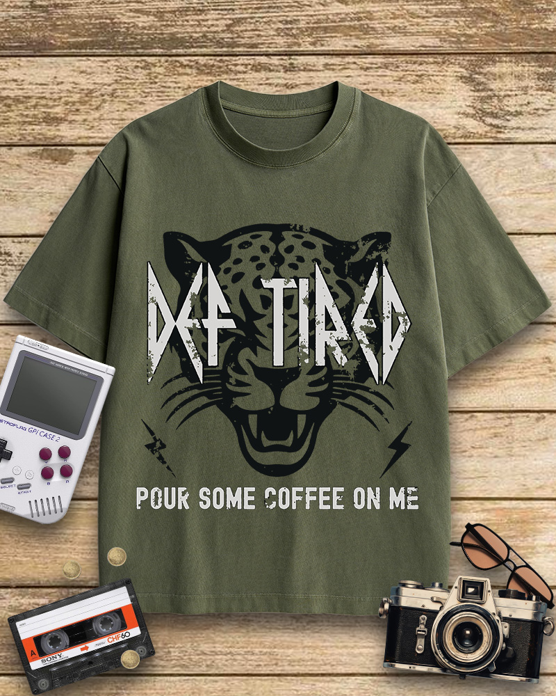 TheRetroTee Pour Some Coffee On Me 1980s Cotton T-Shirt