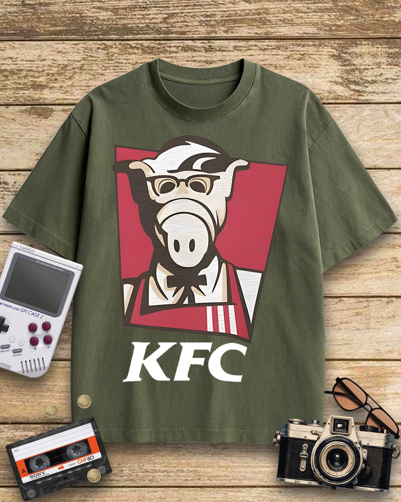 TheRetroTee 80s Kentucky Fried Cats Cotton T-Shirt