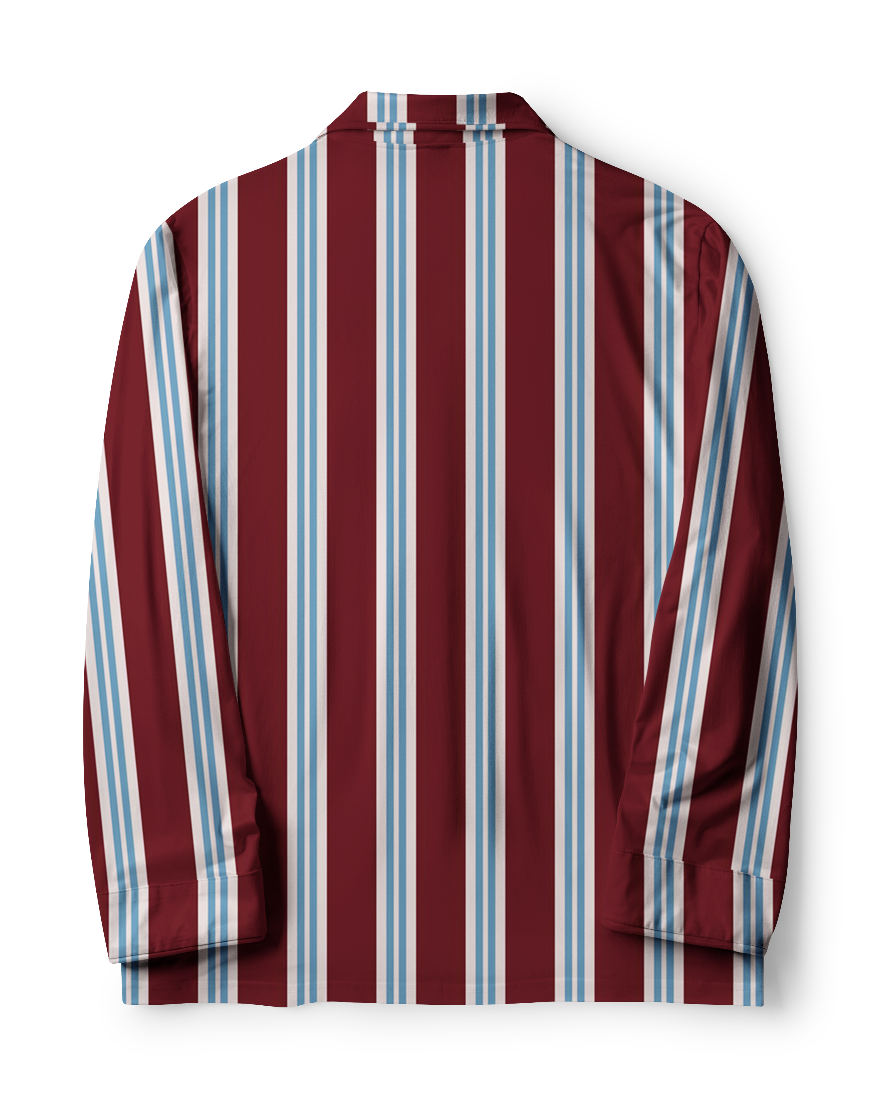 TheRetroTee Burgundy Blue Stripe Vintage Pajama Set