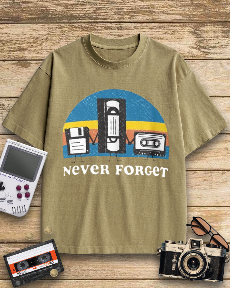 TheRetroTee Never Forget 1980s Cotton T-Shirt
