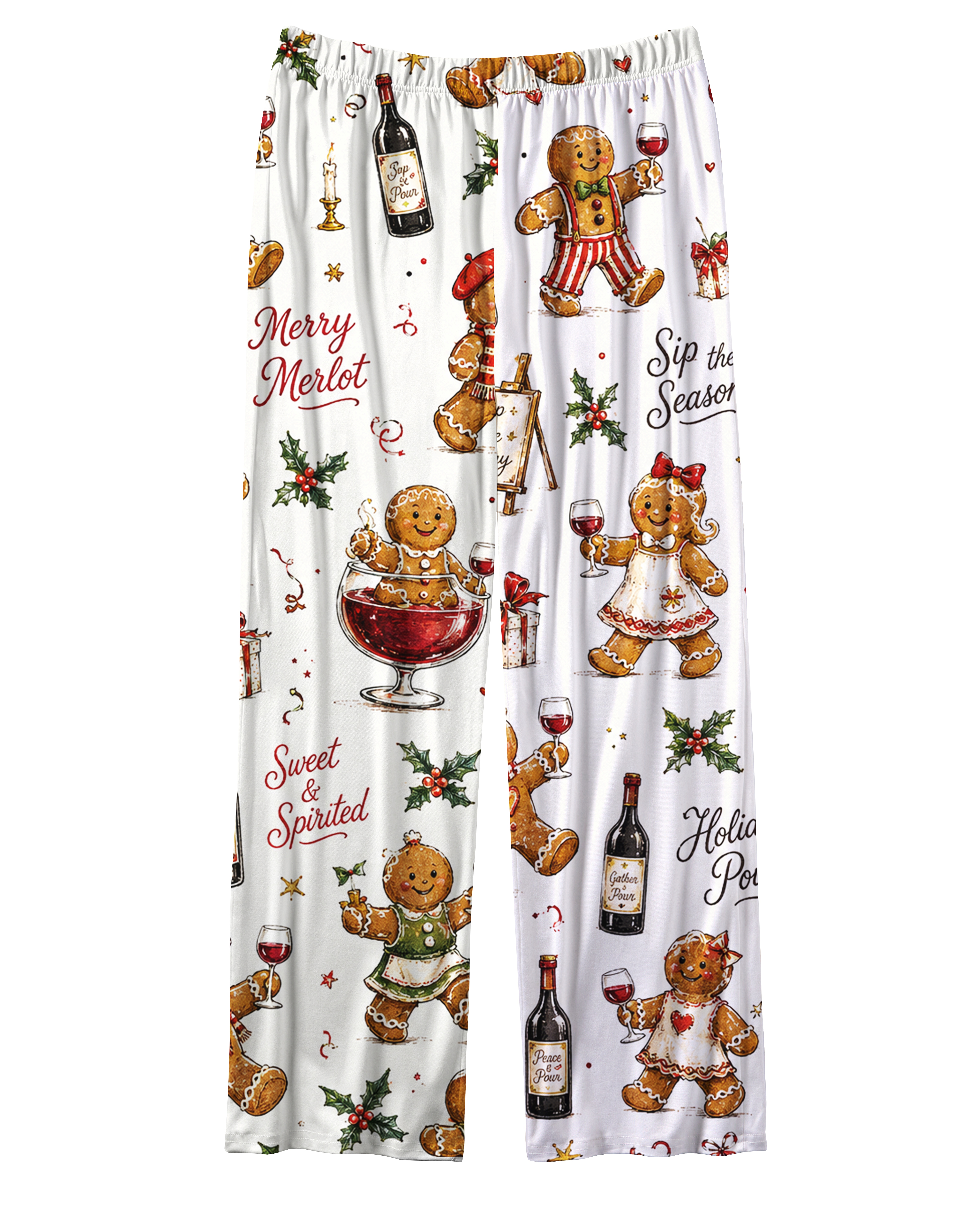 TheRetroTee Ginger WineXmas Vintage Pajama Set