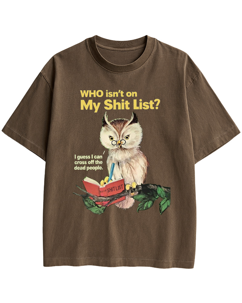 TheRetroTee Who Isn't on My Shit List Pin-Up Cotton T-Shirt