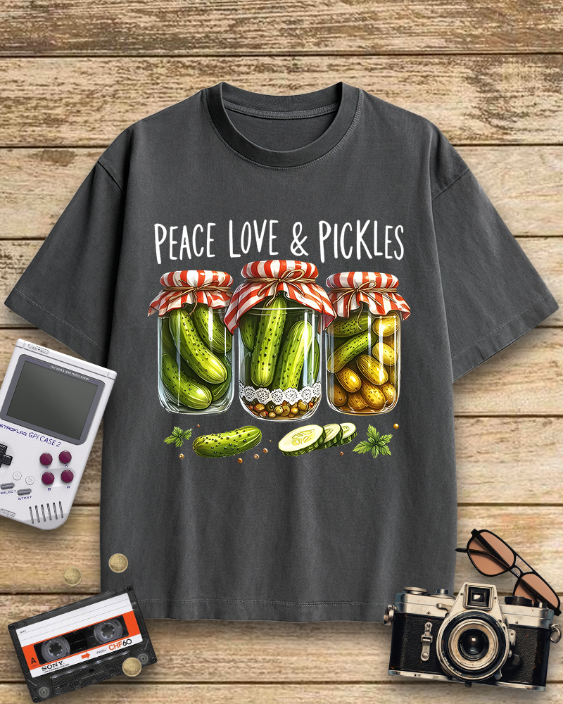 TheRetroTee Dill Pickle 1970s Cotton T-Shirt