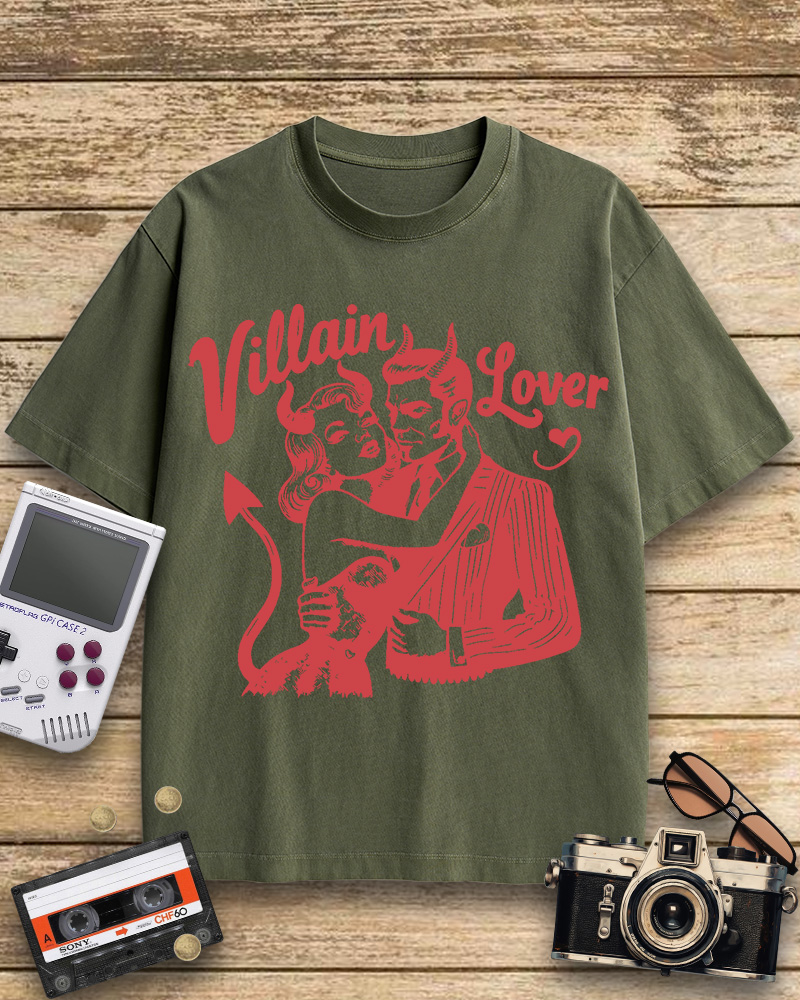 TheRetroTee Villain Lover Gothic 1960s Cotton T-Shirt