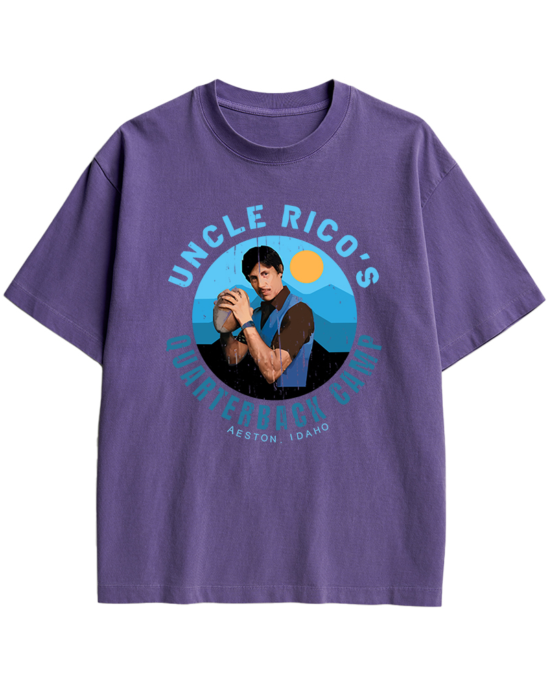 TheRetroTee Uncle Rico's Quarterback Camp 1980s Cotton T-Shirt