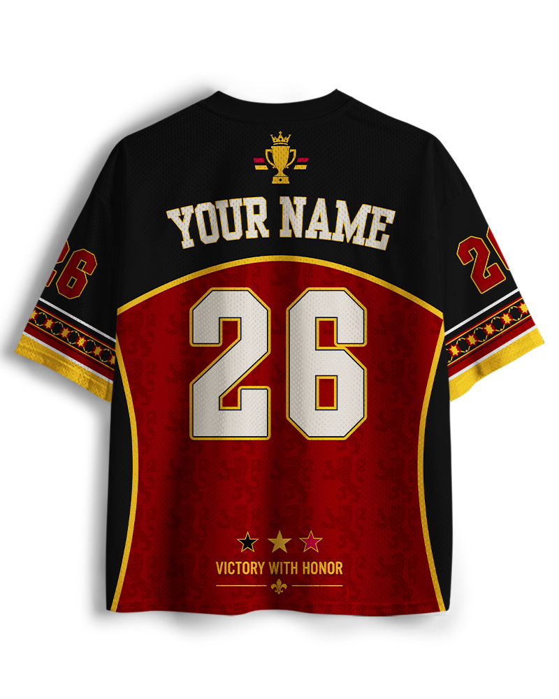 TheRetroTee Belgium Champion Custom Name Mesh Jersey
