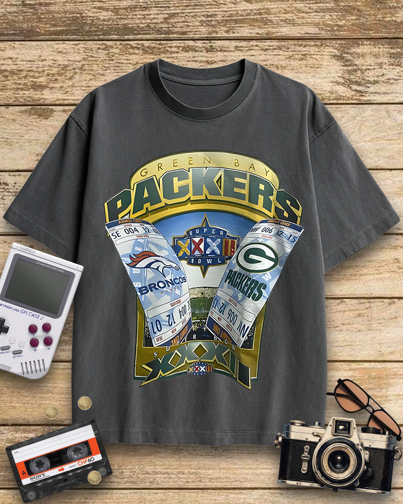 TheRetroTee 1998 Green Bay Packers Super Bowl Cotton T-Shirt