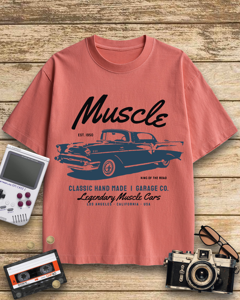 TheRetroTee Vintage Car Lovers Gift Cotton T-Shirt