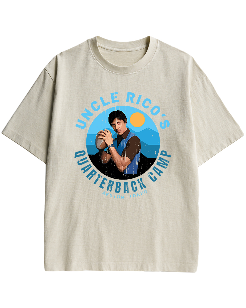 TheRetroTee Uncle Rico's Quarterback Camp 1980s Cotton T-Shirt