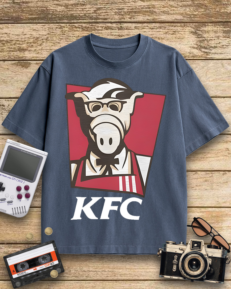 TheRetroTee 80s Kentucky Fried Cats Cotton T-Shirt