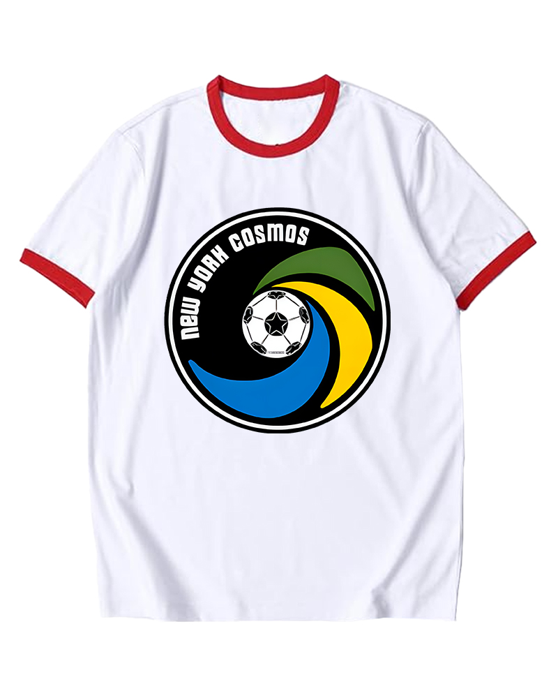 TheRetroTee 1971 New York Cosmos Ringer T-Shirt