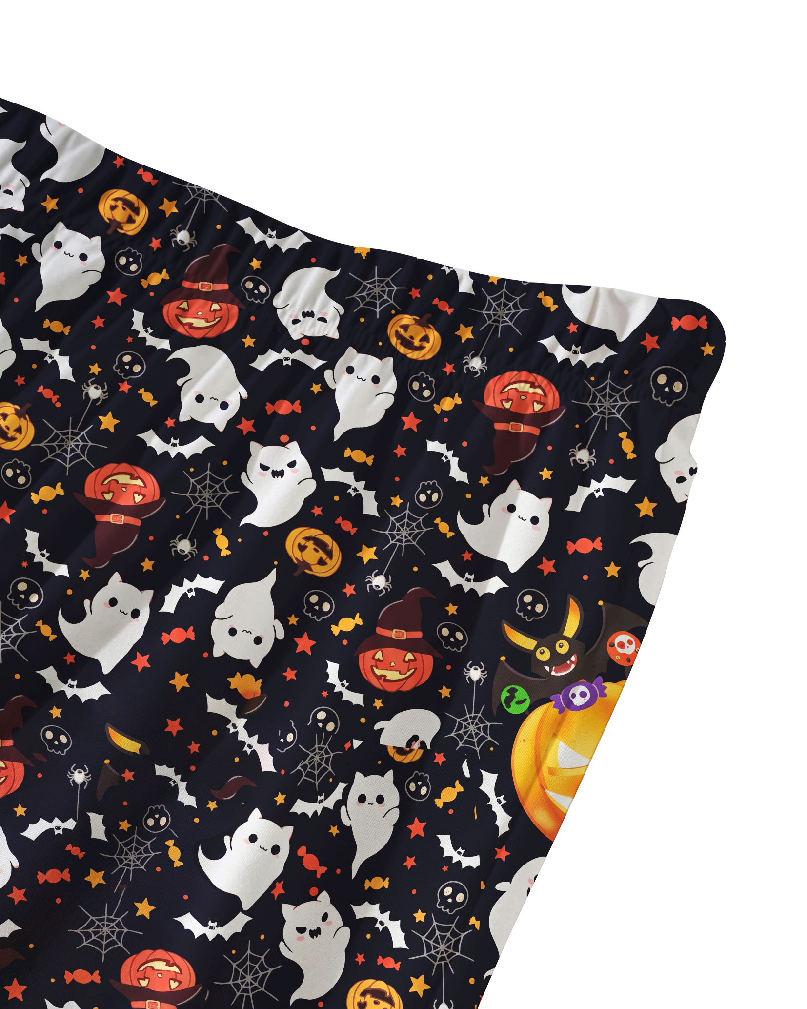 TheRetroTee Cute Ghost Bat Pumpkin Vintage Pajama Set