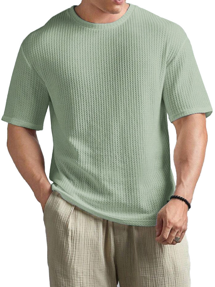 Men's Fashionable Basic Round Neck Short Sleeve T-Shirt