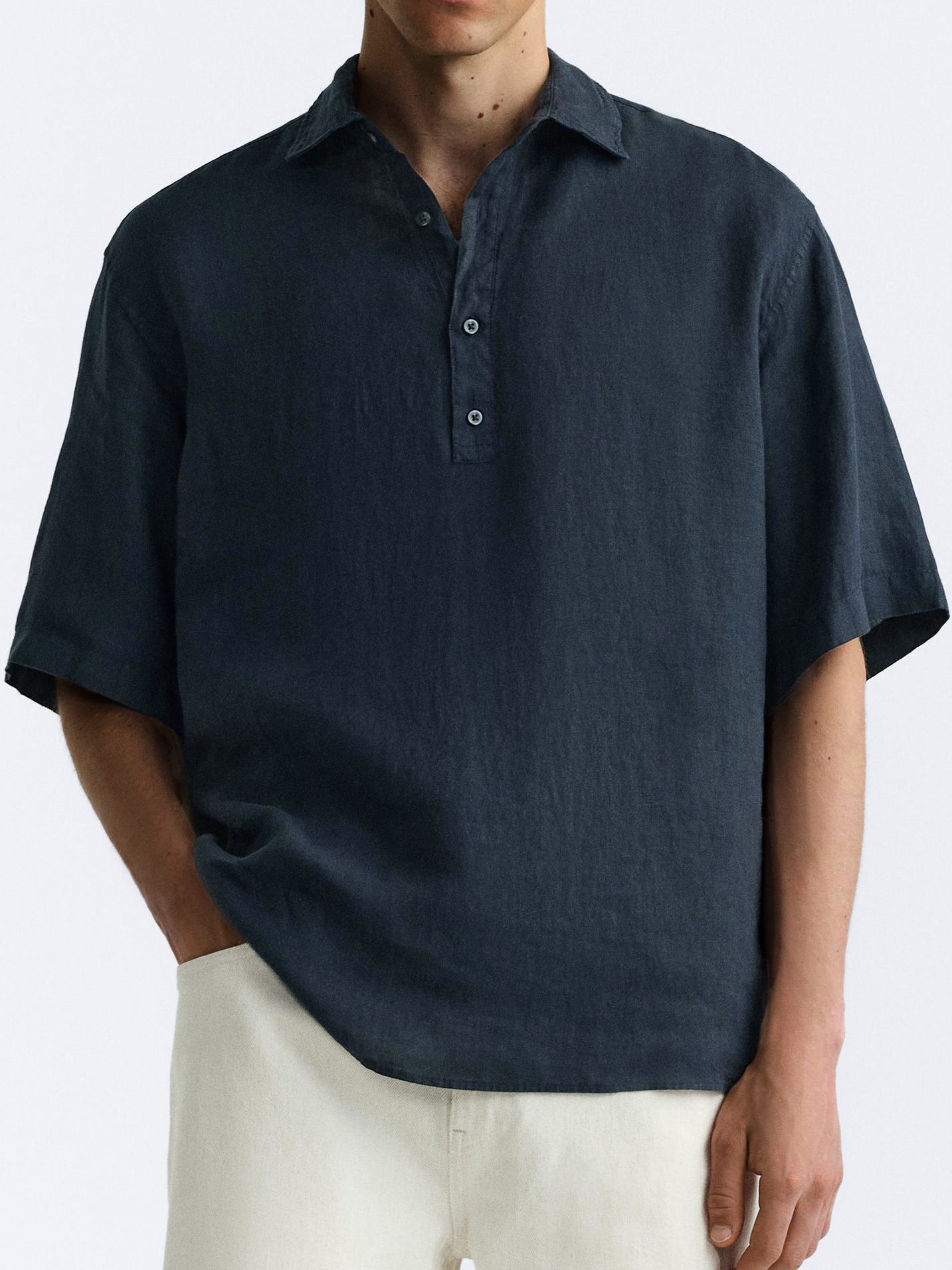 Men's Comfortable Casual Half-Button Short Sleeve Shirt