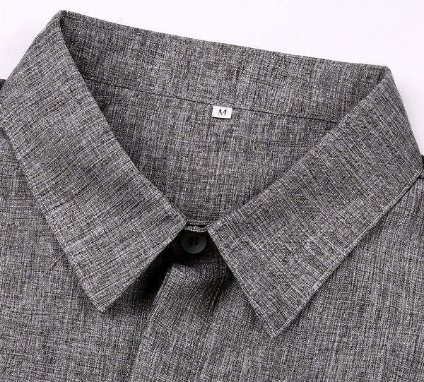 Men's Cotton Linen Casual Short Sleeve Quality Beach Hawaiian Daily Shirt