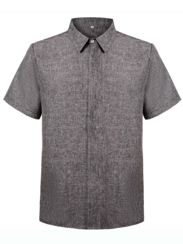 Men's Cotton Linen Casual Short Sleeve Quality Beach Hawaiian Daily Shirt