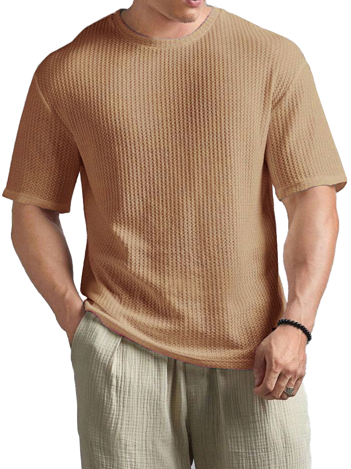 Men's Fashionable Basic Round Neck Short Sleeve T-Shirt