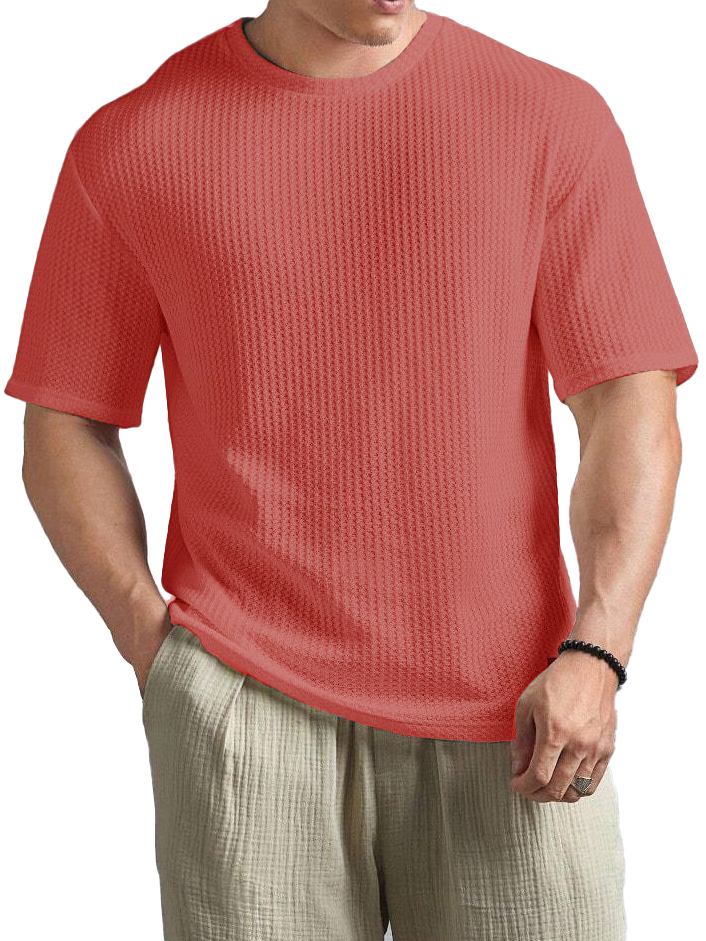 Men's Fashionable Basic Round Neck Short Sleeve T-Shirt