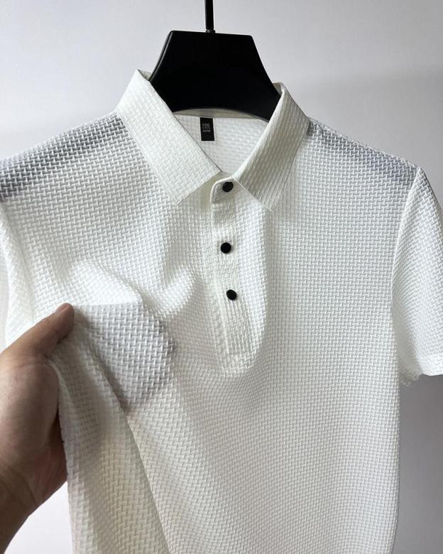 Men's Comfortable and Breathable Summer Mesh Waffle Short Sleeve Polo Shirt