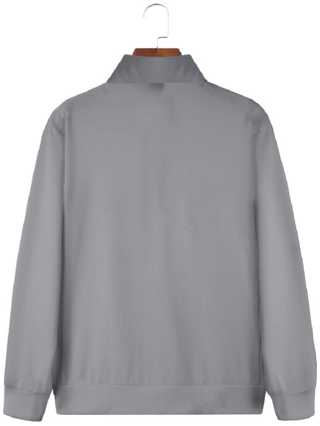 Men's fashion casual zipper padded polo shirt