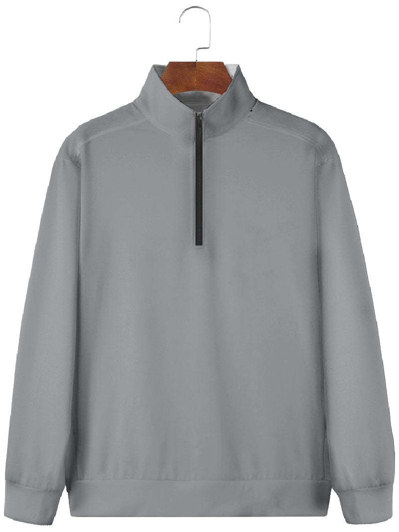 Men's fashion casual zipper padded polo shirt