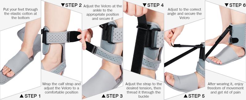 Upgraded Plantar Fasciitis Night Splint with Adjustable Straps & Arch Cushion for Achilles Tendonitis & Heel Spur Pain Relief Day & Night Black Healthcar football gear e Tool Sleep Quality Dangle Foot Support Braces Healthcare
