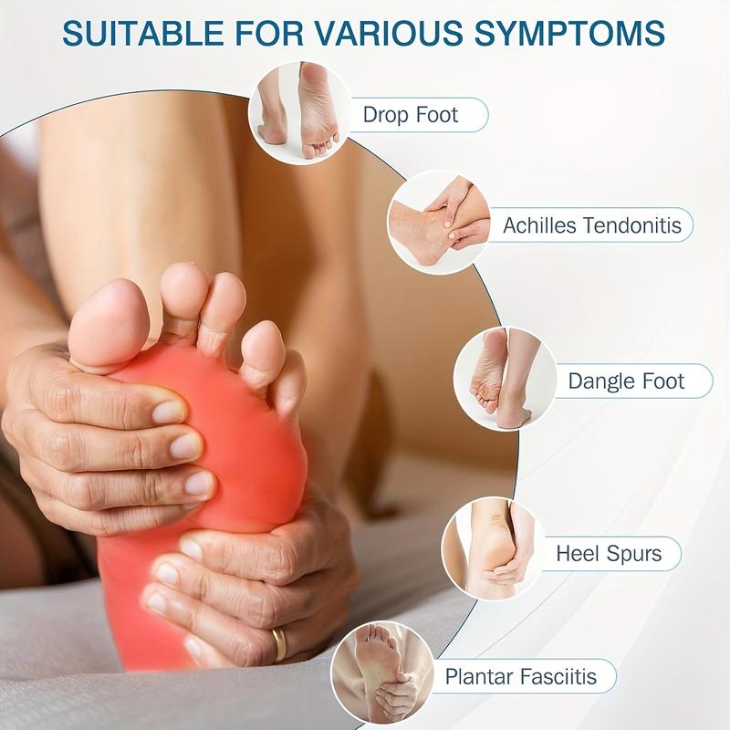 Upgraded Plantar Fasciitis Night Splint with Adjustable Straps & Arch Cushion for Achilles Tendonitis & Heel Spur Pain Relief Day & Night Black Healthcar football gear e Tool Sleep Quality Dangle Foot Support Braces Healthcare