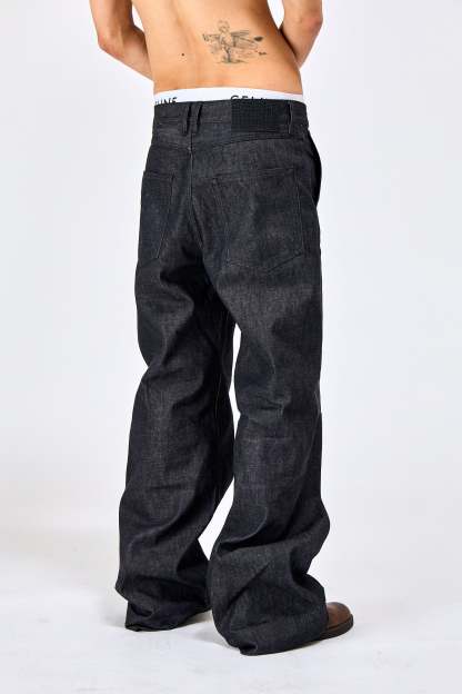 LUCA WIDE GRAINY RAW DENIM