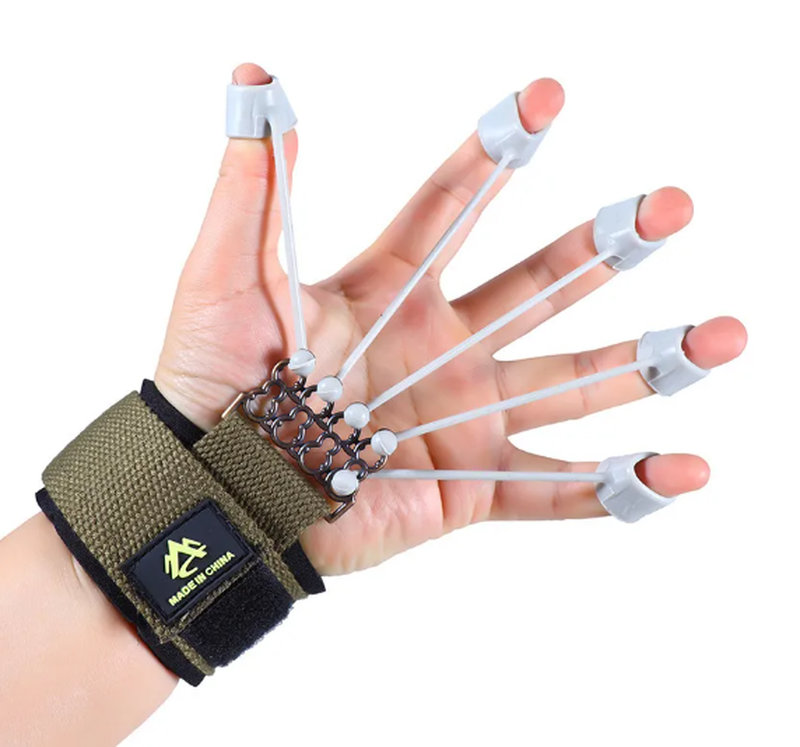 Finger flexion and extension trainer