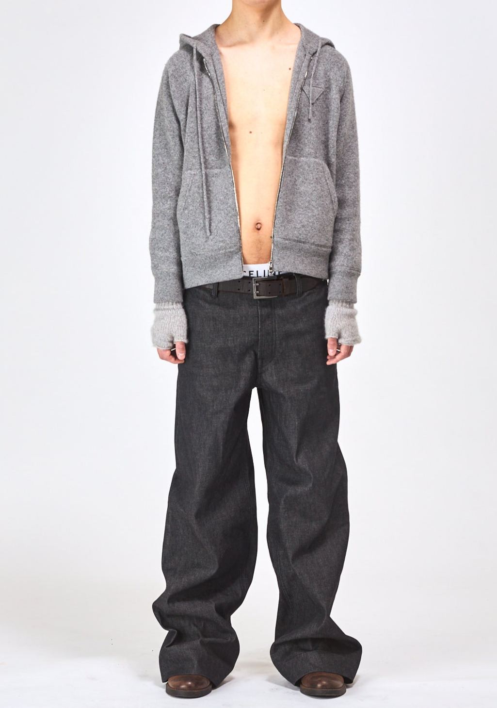 LUCA WIDE GRAINY RAW DENIM