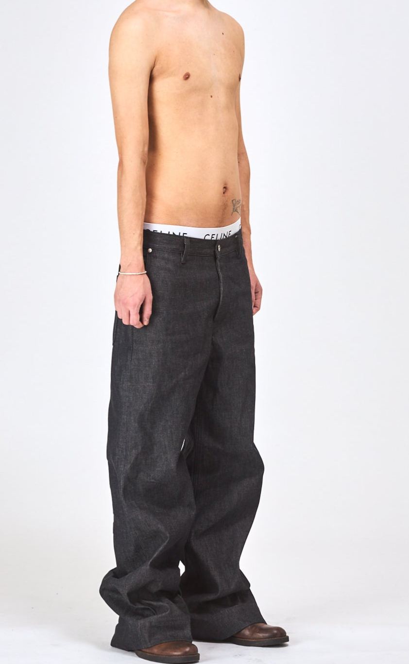 LUCA WIDE GRAINY RAW DENIM