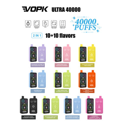 VOPK ULTRA 40000 Puffs 40K Rechargeable Smart Screen Disposable Vapes
