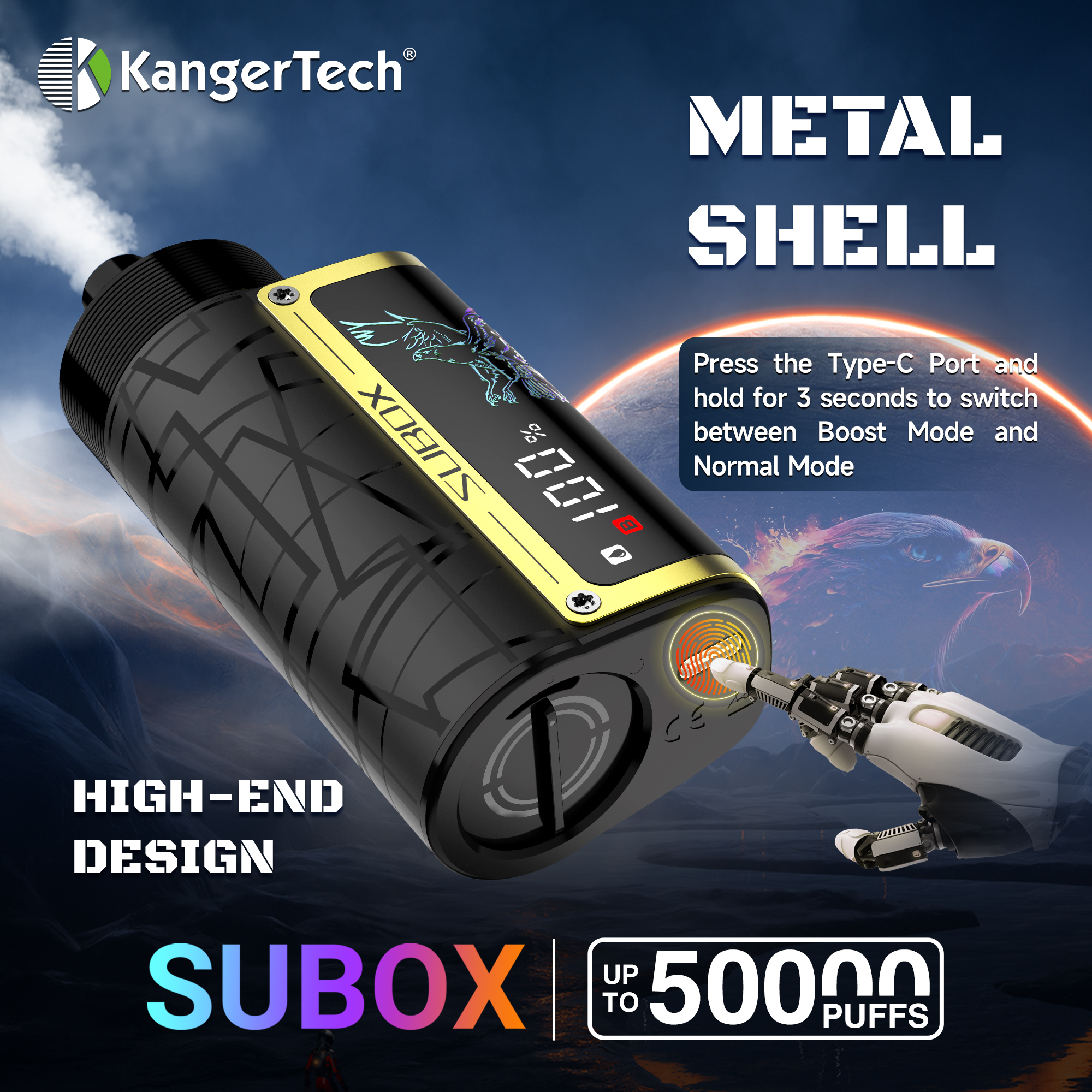 KangerTech SUBOX 5000 Puffs Digital Display Portable Disposable Vape