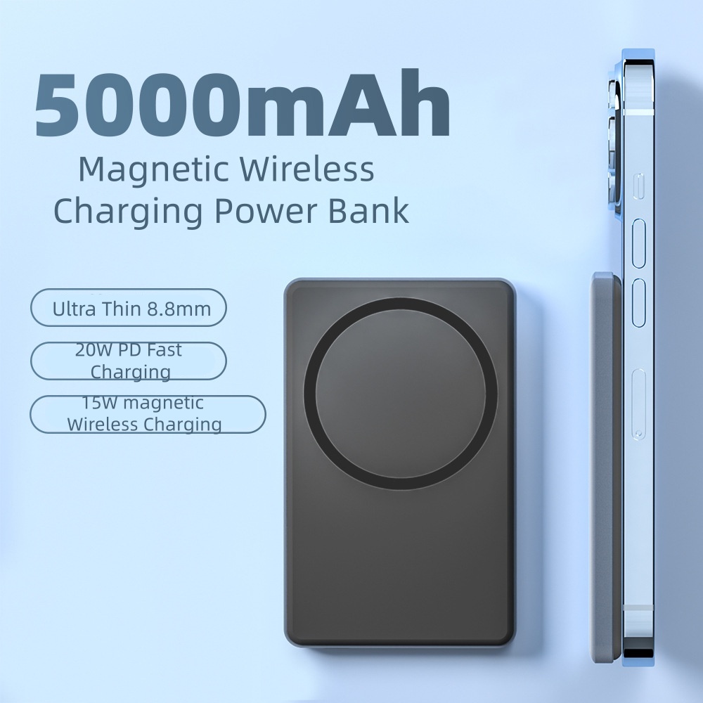 Ultra Thin 15W Wireless Magnetic Charging Power Bank