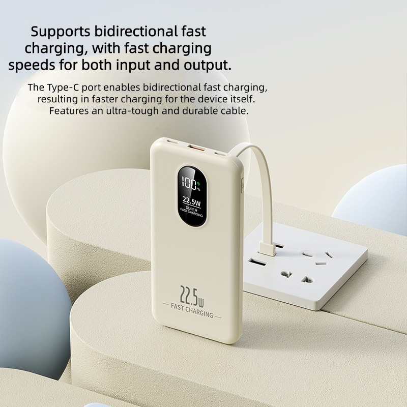 Ultra-thin Portable Fast Charging Bidirectional Power Bank