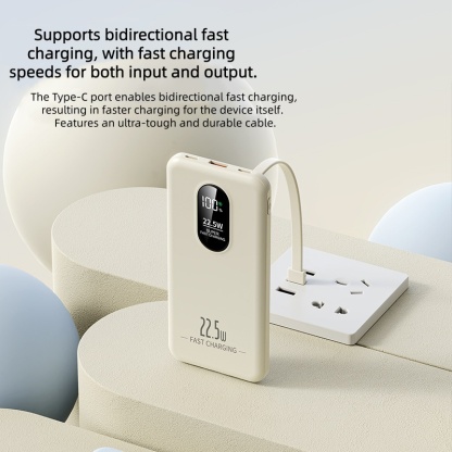 Ultra-thin Portable Fast Charging Bidirectional Power Bank