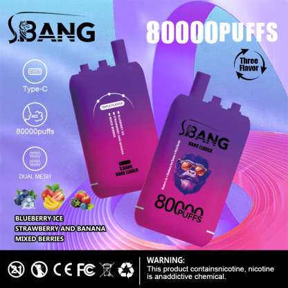 Bang Leader 80000 80K Puffs 3 in 1 Flavors Newest Original Rechargeable Disposable Vape(10 pcs)