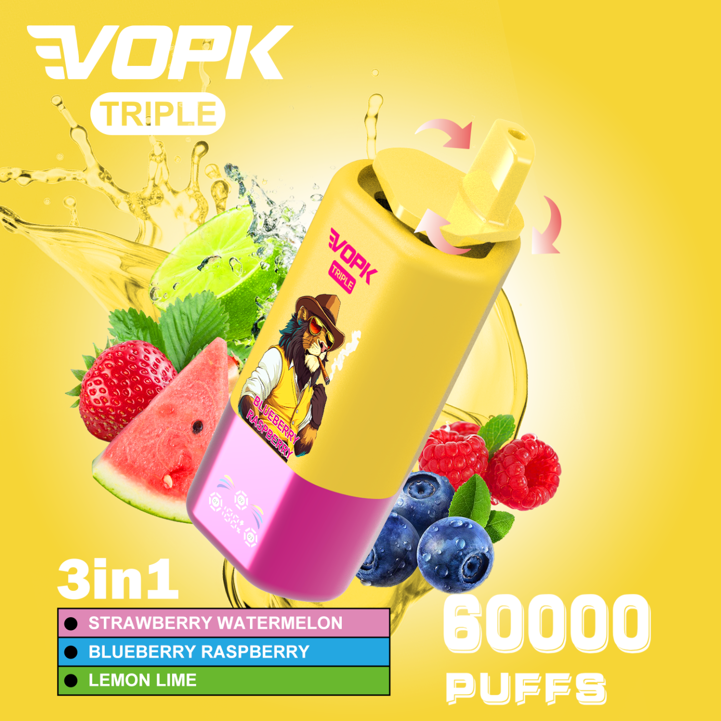 VOPK-TRIPE 60000PUFFS(10 pcs)