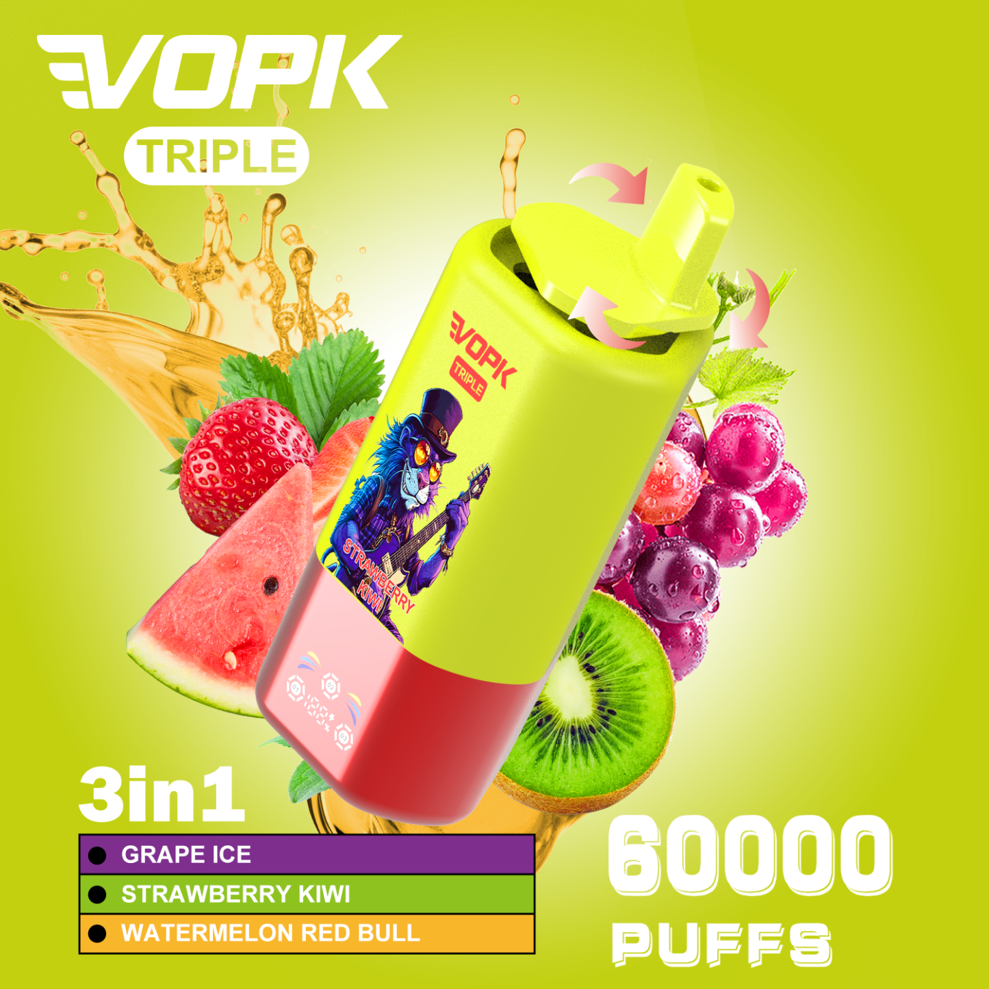 VOPK-TRIPE 60000PUFFS(10 pcs)